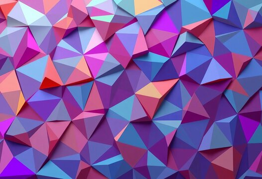 Interlocking, multicolored polygons forming a dynamic, abstract pattern,  vibrant colors,  shapes