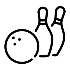 Fototapeta premium bowling line icon