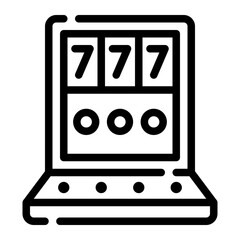 slot machine line icon