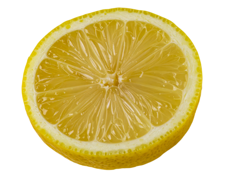 Lemon fruit citrus yellow fresh slice healthy food vitamin c sour diet on transparent background - Powered by Adobe