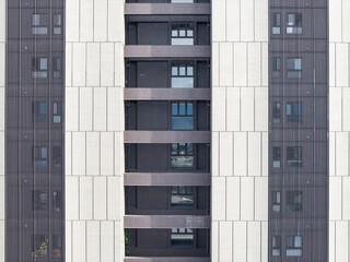 Modern Building Facade with Symmetrical Design