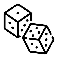dices line icon