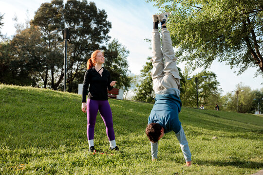 Handstand Practice in the Park