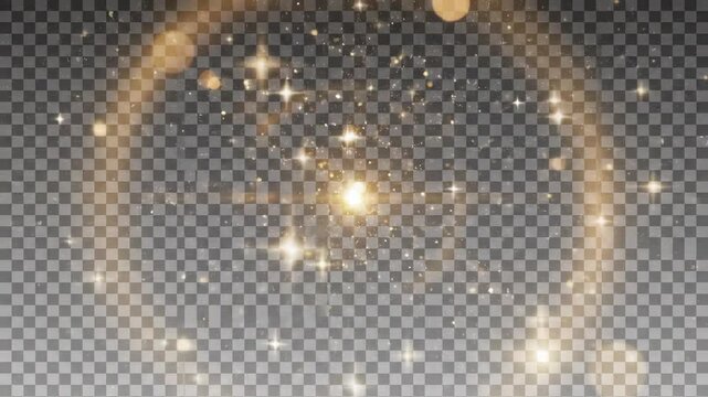 Abstract sparkling light effects and bokeh overlays for creative backgrounds