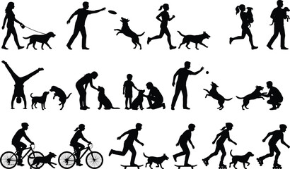 Ultimate People Silhouettes Mega Bundle Dance, Sports, Avatars, Family Life, Relationships, Musicians, and Elderly Care, for Comprehensive Creative Design Projects Vector Set.