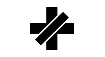 Bold abstract geometric symbol representing innovation and progress with dynamic diagonal elements, perfect for modern branding and design concepts