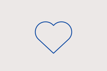 heart  illustration in line style design. Vector illustration.	