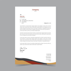 Corporate clean creative letterhead for your business