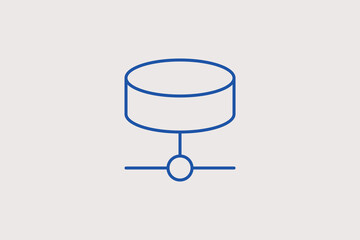 database connection  illustration in line style design. Vector illustration.	