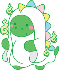 Illustrations halloween theme of cute Dinosaur character. Dinosaur 
