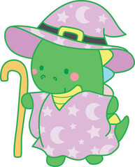 Illustrations halloween theme of cute Dinosaur character. Dinosaur 
