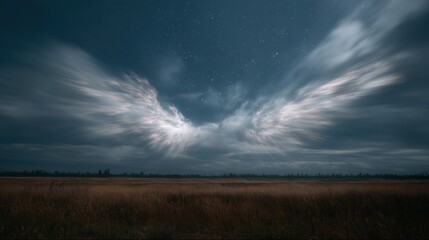 Angel wings cloudscape