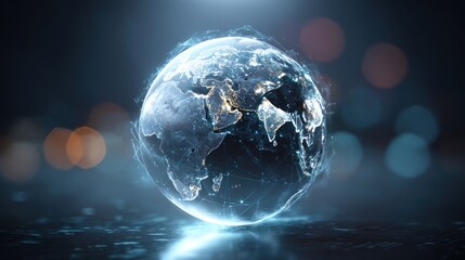 Digital earth globe