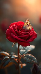 red rose in the garden