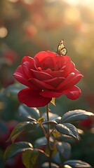 red rose in the garden