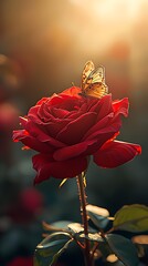 red rose in the garden