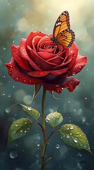 butterfly and flower