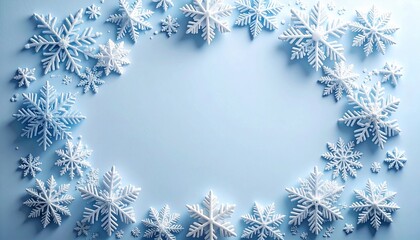 Snowflake Winter Banner Background Empty Space Design