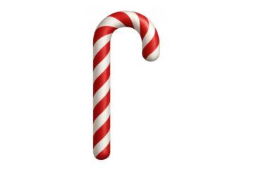 Candy cane for christmas holiday celebration, transparent background