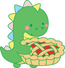 Illustrations of cute Dinosaur character clip art for children. Dinosaur 