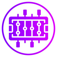 table soccer gradient icon