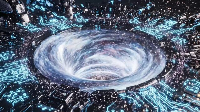 Cybernetic whirlpool of data and technology