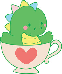 Illustrations of cute Dinosaur character clip art for children. Dinosaur 