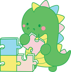 Illustrations of cute Dinosaur character clip art for children. Dinosaur 