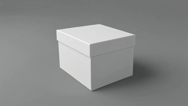 White gift box - Closed gift box - 3d