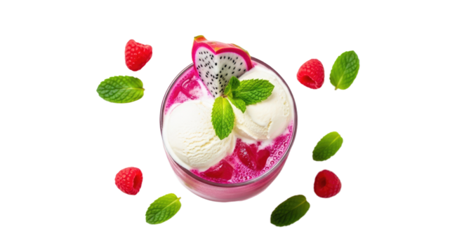 Fresh Strawberry and Mint Infused Water in Glass Pitcher.