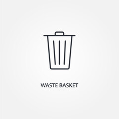 waste basket icon symbol illustration vector eps10 logo template design pattern seamless bright minimal design flat design realistic style simple design modern design
