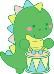 Illustrations of cute Dinosaur character clip art for children. Dinosaur 