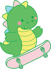 Illustrations of cute Dinosaur character clip art for children. Dinosaur 