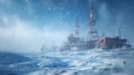 Offshore rig storm