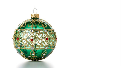 christmas tree decorations, Elegant Green Gift Box With Gold Ribbon and Festive Holly For Christmas Celebration