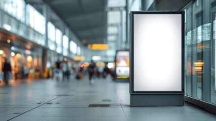 Blank advertisement display