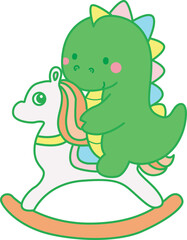 Illustrations of cute Dinosaur character clip art for children. Dinosaur 