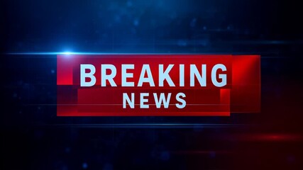 Urgent news flash in bold lettering