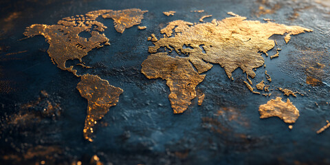 Global Branding Strategy Map on Digital Display Highly Detailed Modern Business Presentation