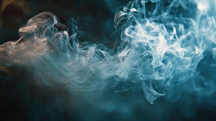 Teal smoke abstract