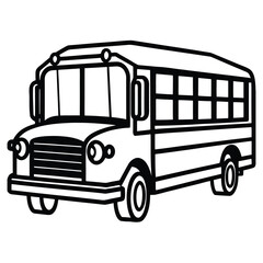 A black silhouette of a school bus ride vector