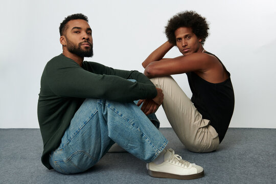  two young casual men 
