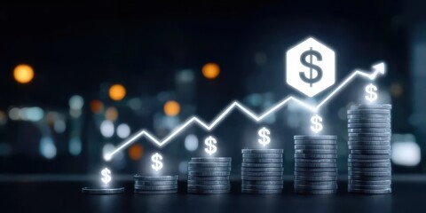 A calm futuristic chamber visualizes financial improvements using enhancement clarity to boost performance and highlight how profit increases when the evolving rate moves across the chart