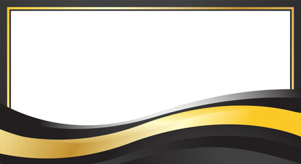 Luxury black gold wave blank background suitable for certificates and awards