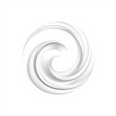 Elegant Swirl of Creamy White Liquid in Circular Motion.