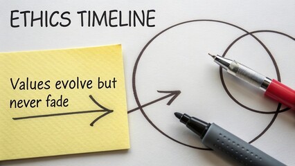 Ethics Timeline: Exploring the Evolution of Values and Their Persistence Through Time in a Visual Representation