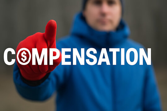 Industry concept of compensation worker. Industrial Employee Accident Injury Financial Solution Medical