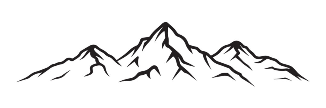 mountain logo vector mountain range emblem for outdoor brand