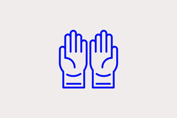 Obraz premium working gloves illustration in line style design. Vector illustration.