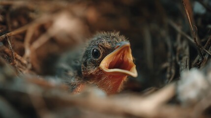 Close-up portrait of a wild red bird of prey with a sharp beak and vibrant feathers